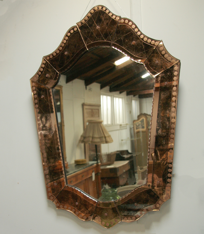 Venetian Mirror With Wine And Desserts